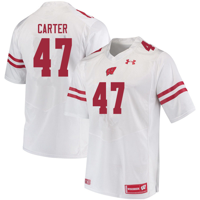 Wisconsin Badgers Men's #47 Nate Carter NCAA Under Armour Authentic White College Stitched Football Jersey LB40Z61TU
